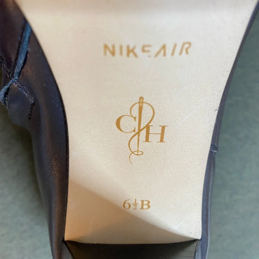 Cole Haan Tall Boots With Nike Air Soles 4” Heel Size 6 1/2 B NIB